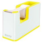 Leitz WOW Tape Dispenser Dual Colour White/Yellow 53641016 LZ12212