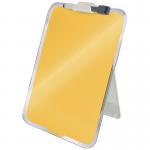 Leitz Cosy Glass Drywipe Desktop Easel Whiteboard Warm Yellow 39470019 LZ12487