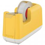 Leitz Cosy Tape Dispenser with Tape Heavy Base Warm Yellow 53670019 LZ12493