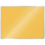 Leitz Cosy Magnetic Glass Whiteboard 600x400mm Warm Yellow 70420019 LZ12605