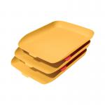 Leitz Cosy Letter Tray A4 Warm Yellow (Pack of 3) 53582019 LZ12625