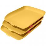 Leitz Cosy Letter Tray A4 Warm Yellow (Pack of 3) 53582019 LZ12625