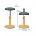 Leitz Ergo Cosy Active Sit/Stand Stool 370x370x690mm Warm Yellow 65180019 LZ12945