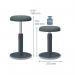 Leitz Ergo Cosy Active Sit/Stand Stool 370x370x690mm Velvet Grey 65180089 LZ12947