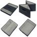 Leitz Fabric Storage Box with Lid Twinpack Medium Grey 61440089 LZ13463