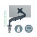 Leitz Ergo Single Monitor Arm Dark Grey 64890089 LZ13466