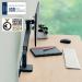 Leitz Ergo Single Monitor Arm Dark Grey 64890089 LZ13466