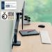 Leitz Ergo Single Monitor Arm Dark Grey 64890089 LZ13466