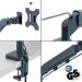 Leitz Ergo Dual Monitor Arm Dark Grey 65370089 LZ13468