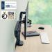 Leitz Ergo Dual Monitor Arm Dark Grey 65370089 LZ13468