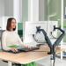 Leitz Ergo Dual Monitor Arm Dark Grey 65370089 LZ13468