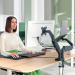 Leitz Ergo Dual Monitor and Laptop Arm Dark Grey 65380089 LZ13470