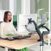 Leitz Ergo Dual Monitor and Laptop Arm Dark Grey 65380089 LZ13470