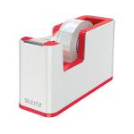 Leitz WOW Tape Dispenser Duo Colour White/Red 53641026 LZ13546