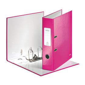 Leitz Wow 180 Lever Arch File 80mm A4 Pink (Pack of 10) 10050023 LZ32995