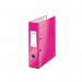 Leitz Wow 180 Lever Arch File 80mm A4 Pink (Pack of 10) 10050023 LZ32995