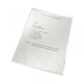 Leitz Recycled Cut Flush Folders A4 Clear (Pack of 100) 40011003 LZ39719