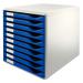Leitz 10 Drawer Cabinet Organiser Form Set A4 Blue/Grey 5281-0035