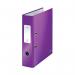 Leitz Wow 180 Lever Arch File 80mm A4 Purple (Pack of 10) 10050062 LZ55702