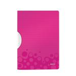 Leitz WOW ColorClip Poly File A4 Pink Metallic (Pack of 10) 41850023 LZ56207