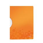 Leitz WOW ColorClip Poly File A4 Orange Metallic (Pack of 10) 41850044 LZ56209