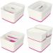 Leitz MyBox Large Storage Box With Lid WhitePink 52161023 LZ58833