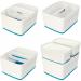 Leitz MyBox Large Storage Box With Lid WhiteBlue 52161036 LZ58834