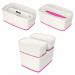Leitz MyBox Small Storage Box With Lid WhitePink 52291023 LZ58837