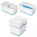 Leitz MyBox Small Storage Box With Lid WhiteBlue 52291036 LZ58838