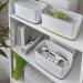 Leitz MyBox Small Storage Box With Lid WhiteGreen 52291064 LZ58839