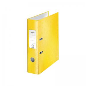 Leitz 180 WOW Lever Arch File A4 80mm Yellow Pack of 10 10050016