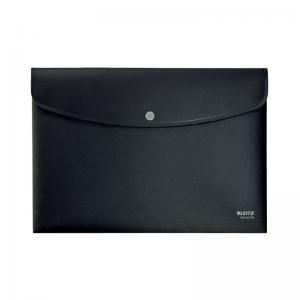 Leitz Recycle Document Wallet Plastic A4 Black Pack of 10 46780095
