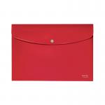Leitz Recycle Document Wallet Plastic A4 Red (Pack of 10) 46780025 LZ61100