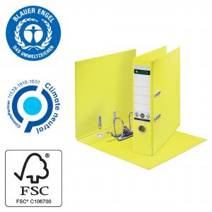 Leitz Recycle Lever Arch File A4 80mm Yellow Pack of 10 10180015