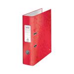 Leitz WOW Lever Arch File A4 80mm Red (Pack of 10) 10050026 LZ61967