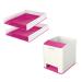 Leitz WOW Pink Letter Trays + FOC Pen Pot (2 Trays + 1 Pen Pot) LZ810798