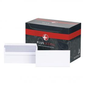 Plus Fabric Envelopes PEFC Wallet Self Seal 120gsm DL 220x110mm White Ref M23270 Pack of 250 M23270