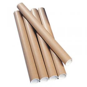 Postal Tube 450x50x1.5mm Brown Kraft Pack of 25 13206 MA14587
