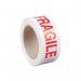 Vinyl Tape Printed Fragile 50mmx66m White Red (Pack of 6) PPVC-FRAGILE MA19370