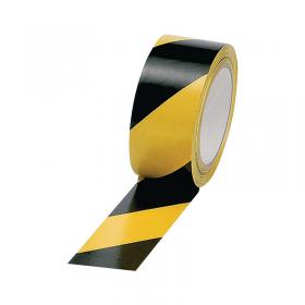 Vinyl Tape Hazard Yellow/Black 50mmx33m (Pack of 6) PVC-50-33-HAZYB MA19371