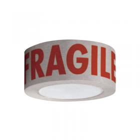 50mmx50m Self Adhesive Paper Tape Printed Fragile (Pack of 6) SAP5050FR MA80072