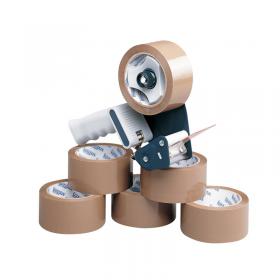 Tape Dispenser with 6 Rolls PP Tape 50mmx66m Pack of 6 9761BDP01 MA99111