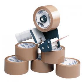 Tape Dispenser With 6 Rolls Polypropylene Tape 50mmx66m (Pack of 6) 9761Bdp01 MA99111