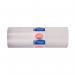 This photo shows a roll of Jiffy brand bubble wrap, also known as bubble film. The roll measures 600mm by 25m and is clear in color. The bubbles are tightly packed and ready to provide protection for your valuable items during shipping or storage.