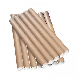 Unbranded Postal Tube 760x76mm Brown Kraft Pack of 12 PT-076-15-0760