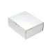 This picture shows a stack of 25 Flexocare packaging boxes. They are white in color and measure 260x175x100mm. These boxes are suitable for mailing and have the product name, PPAK-KING09-D, printed on them. They are labeled with the brand name, Flexocare, and have the model number, MA99685.