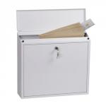 Phoenix Casa Top Loading Mail Box MB0111KW in White with Key Lock