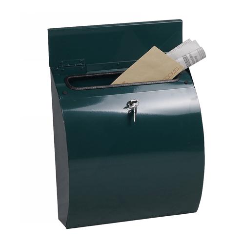 Cheap Stationery Supply of Phoenix Curvo Top Loading Mail Box MB0112KG in Green with Key Lock Office Statationery