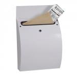 Phoenix Curvo Top Loading Mail Box MB0112KW in White with Key Lock