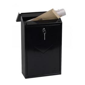 Phoenix Villa Top Loading Mail Box MB0114KB in Black with Key Lock